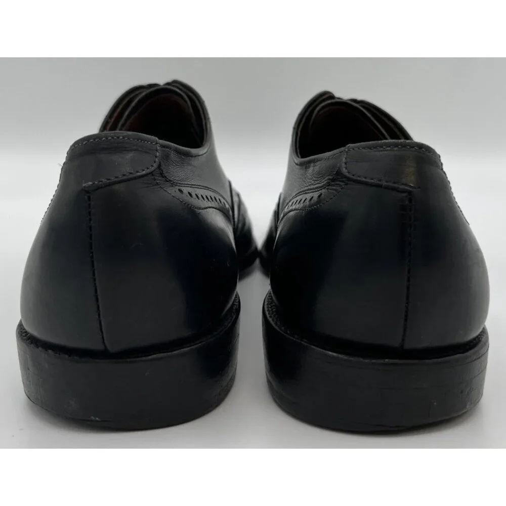 Allen Edmonds Chester Men Size 9.5 D Black Leather Wing Tip Oxford Dress Shoes